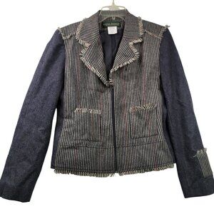 Harvé Benard Womens Vintage Deadstock Size 10 100% Wool Blazer Fringe